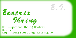 beatrix ihring business card
